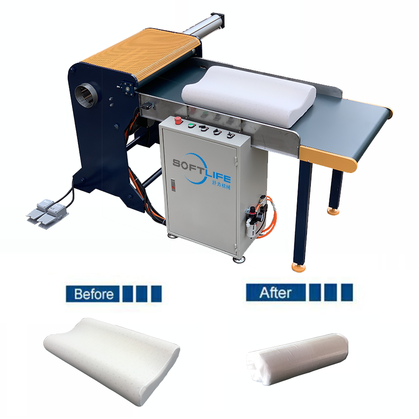 semi-automatic mattress roll packing machine