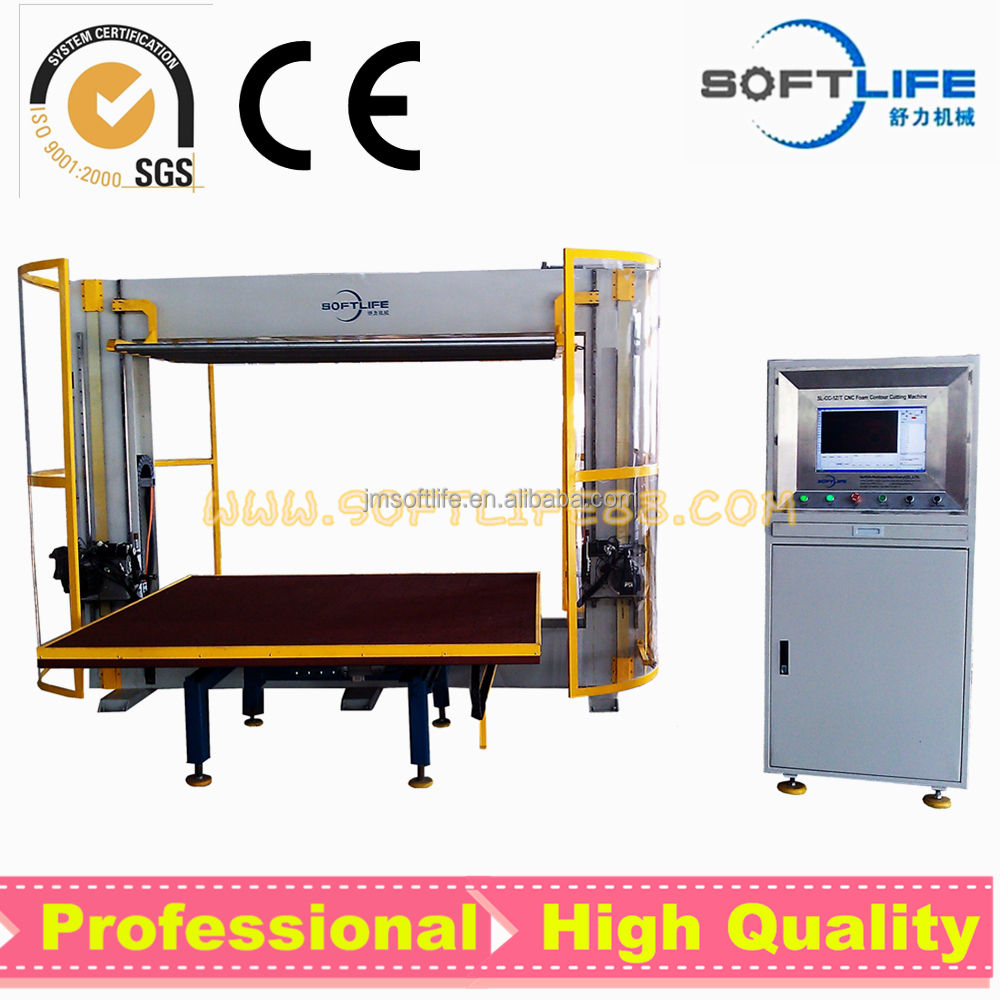 CNC Contour Polyurethane Foam Cutting Machinery horizontal and vertical profile foam sponge contour cutting machine for sponge