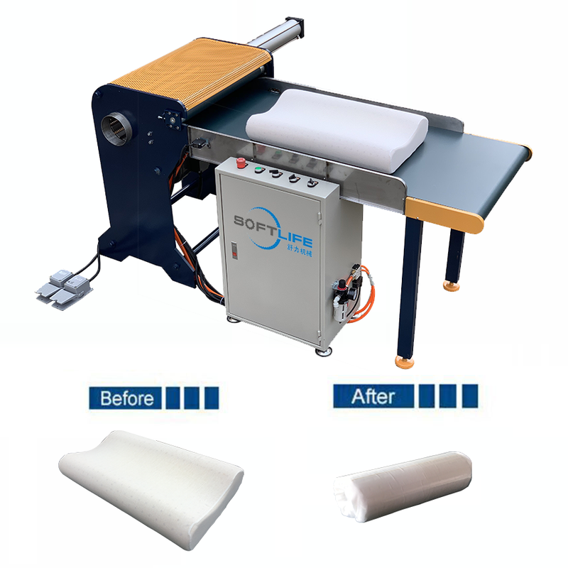 China factory direct hot sell mattress pillow compress roll pack machine