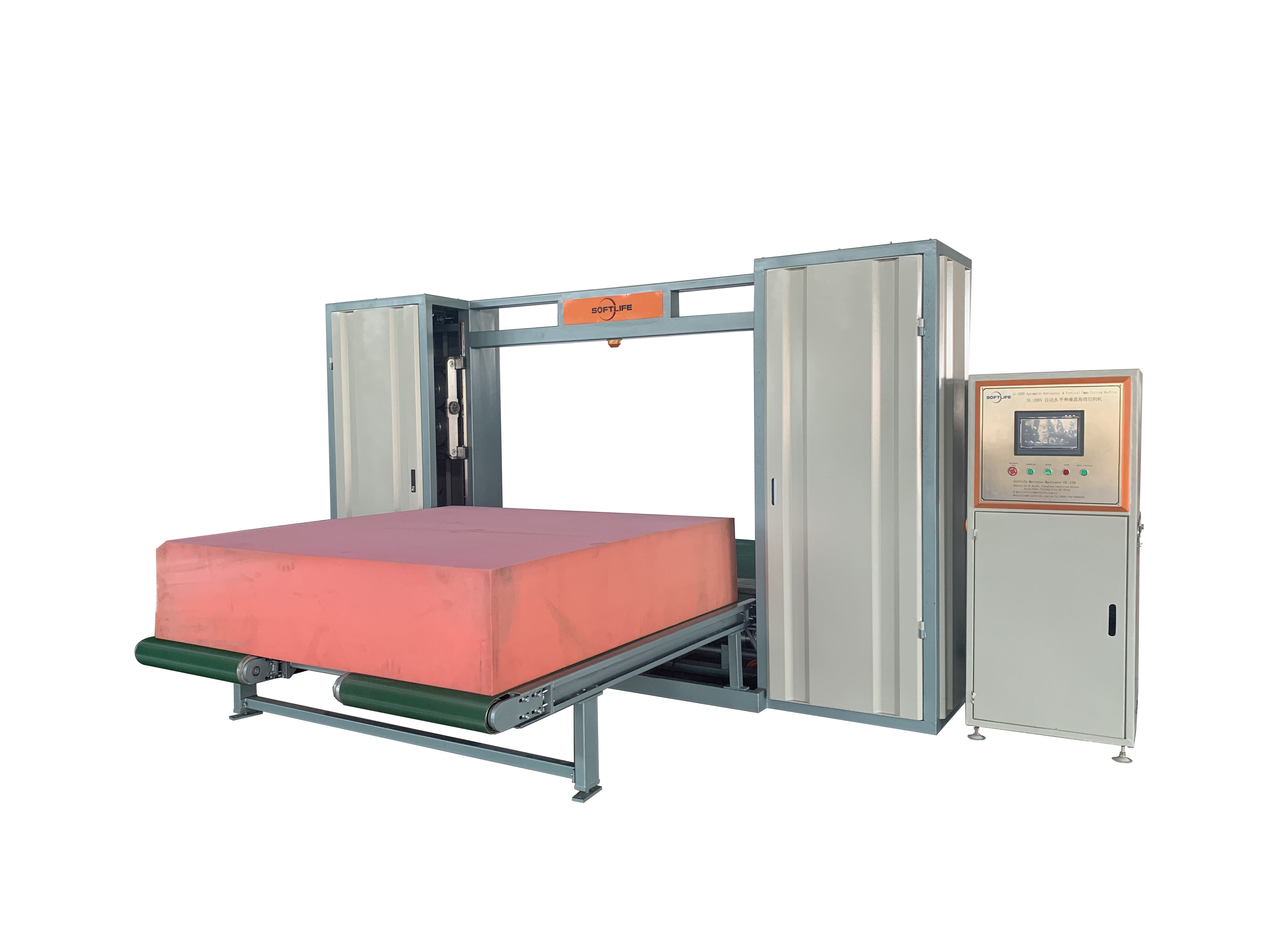 high speed high accuracy low cheap price double function horizontal vertical foam cutting machinery